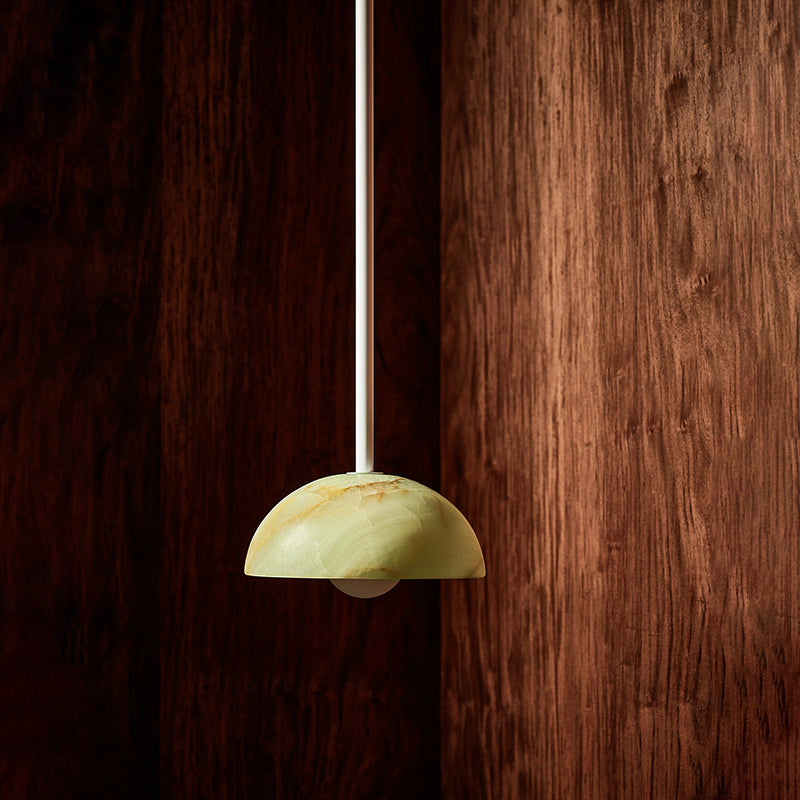 Eronex Moderne minimalistische elegantie hanglamp van glas van jade en messing