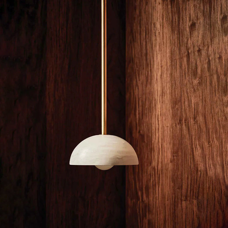 Eronex Moderne minimalistische elegantie hanglamp van glas van jade en messing