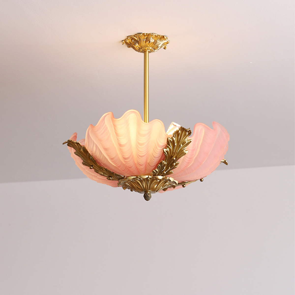 Nacisian kroonluchter met schelpglas