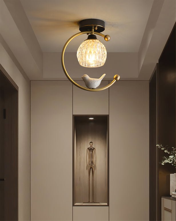 Otis Linearo Artistiek Keramiek Vogel Plafondlamp