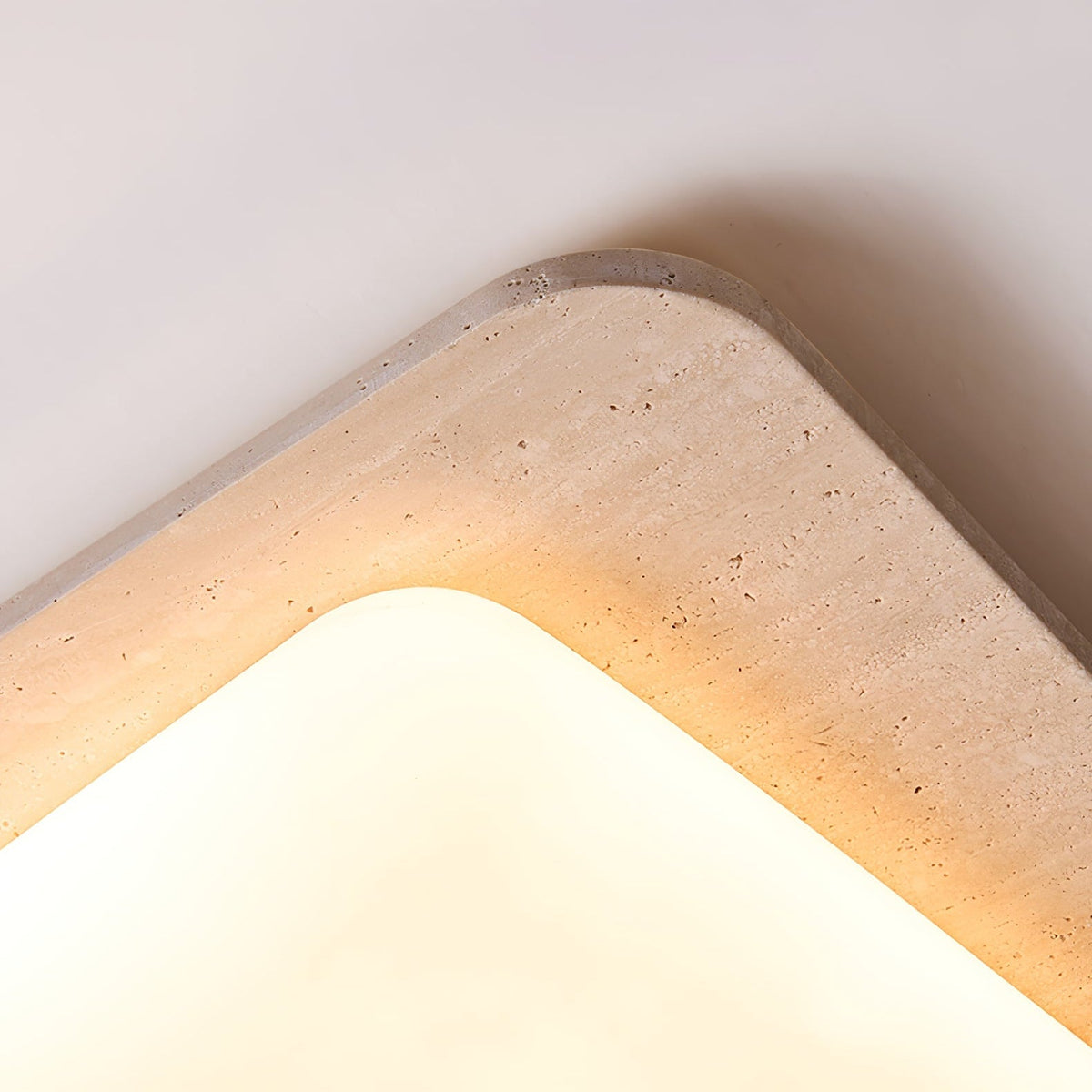 Seranina plafondlamp in geel travertin