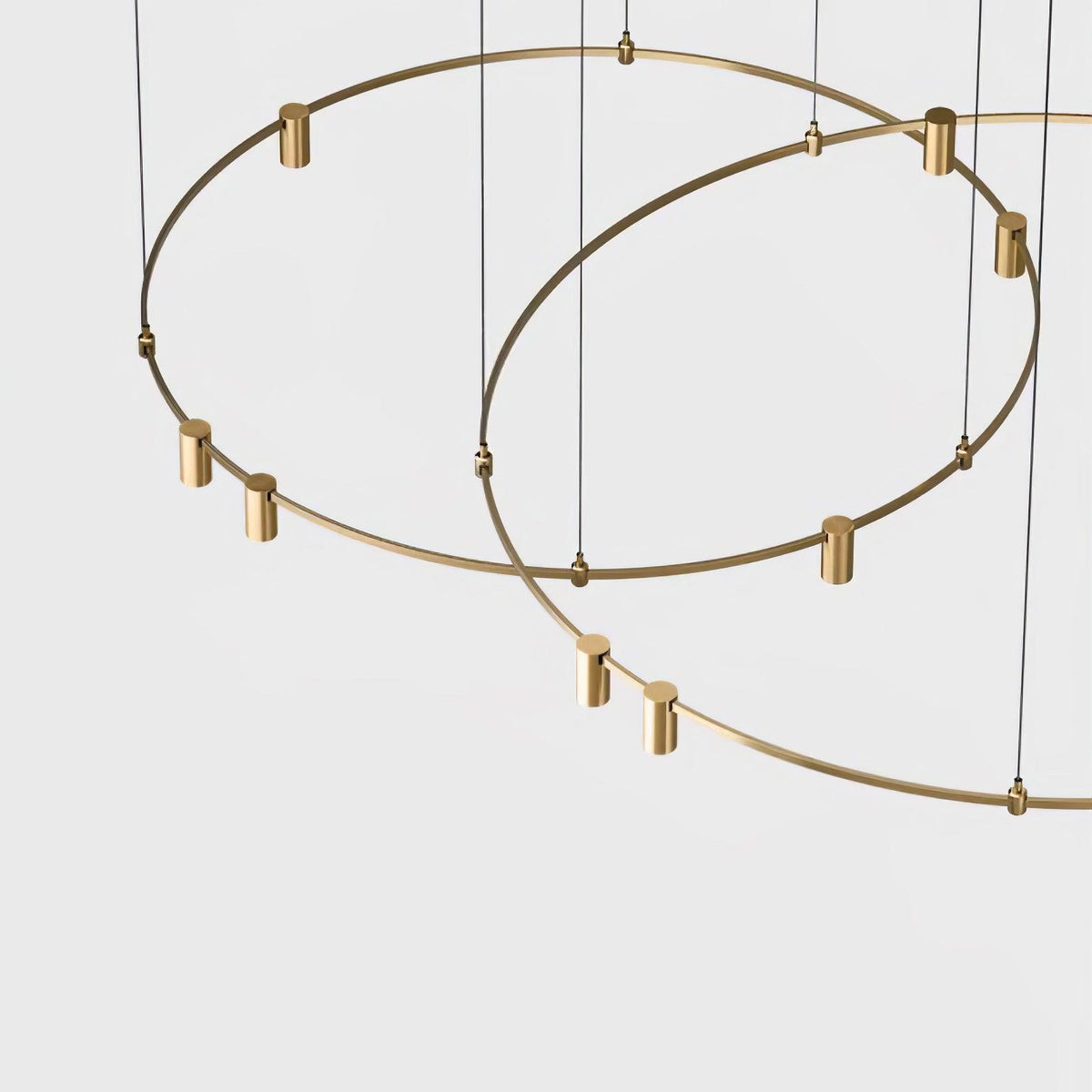 Ivrinir ringvormige messing hanglamp
