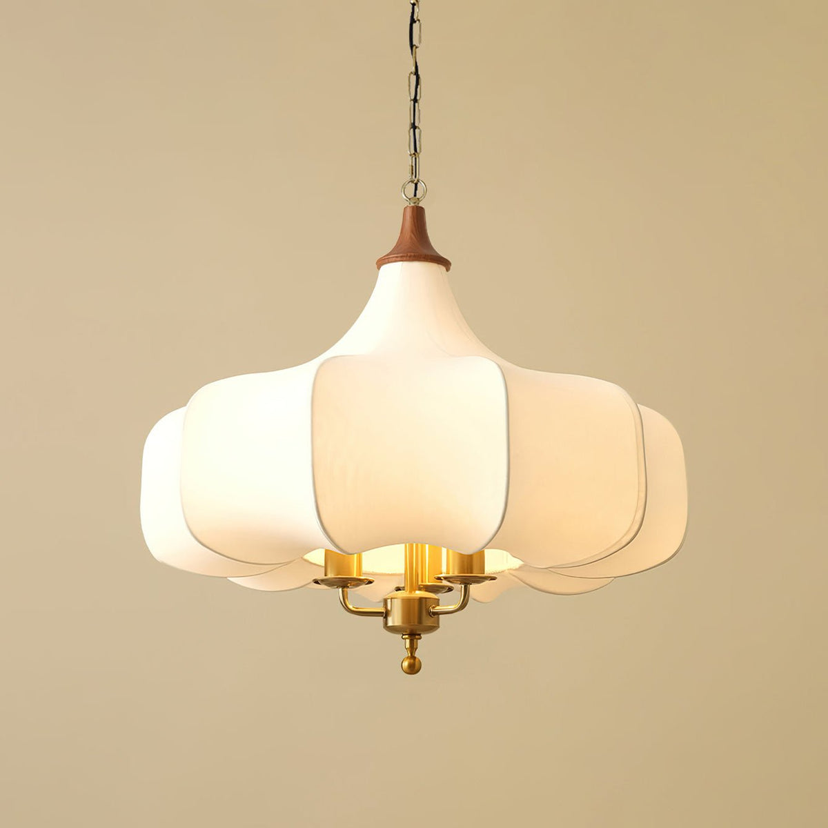 Jorath hanglamp van textiel en hout