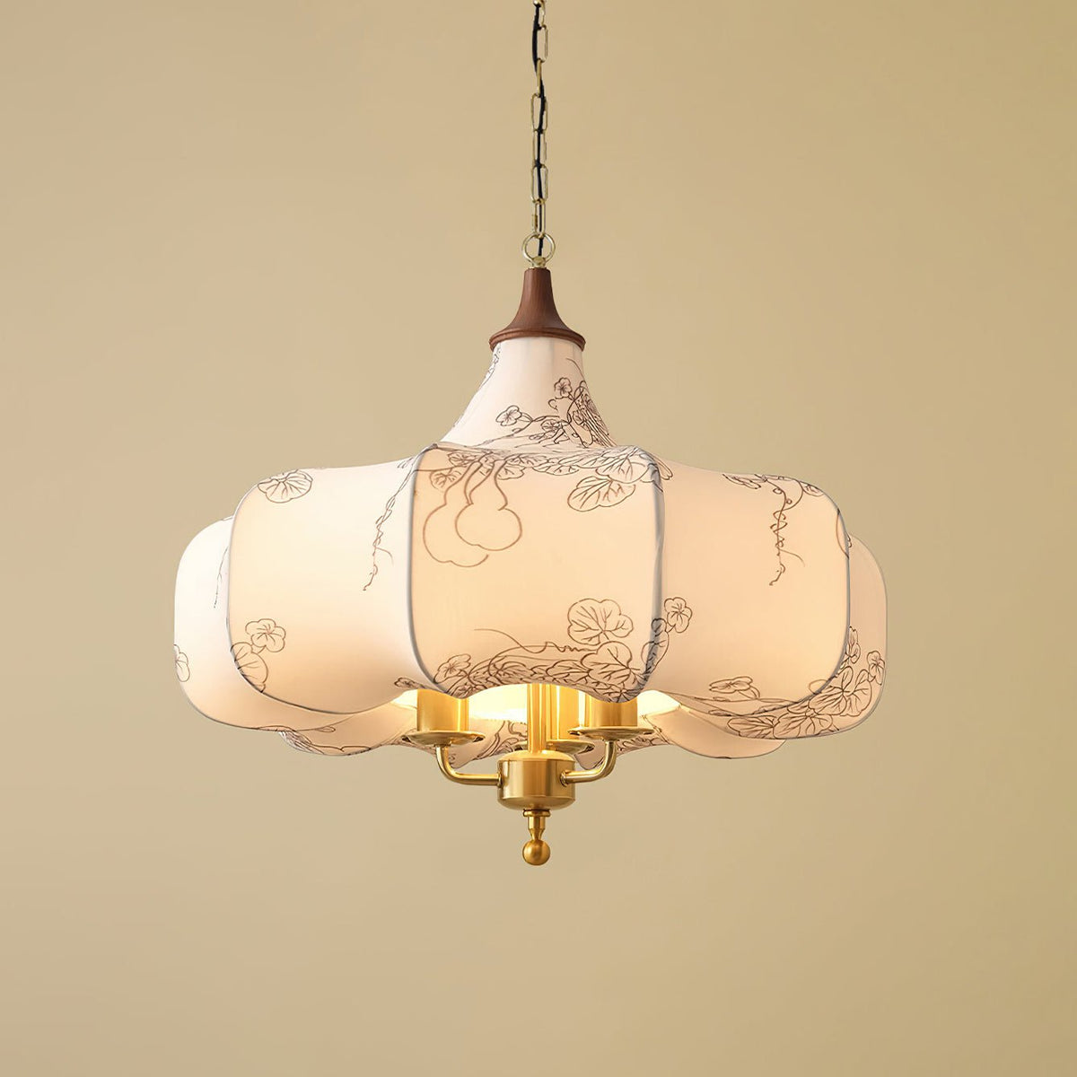 Jorath hanglamp van textiel en hout