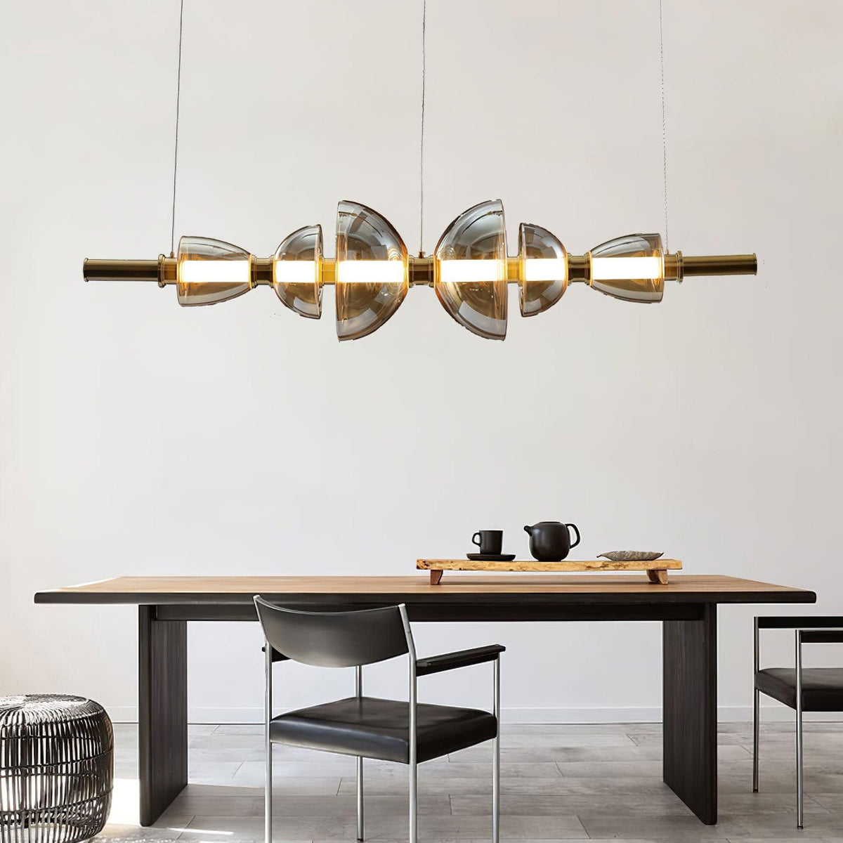 Celand Contemporair glas hanglamp Amber & Goud