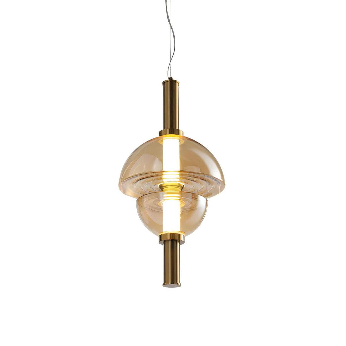 Celand Contemporair glas hanglamp Amber & Goud