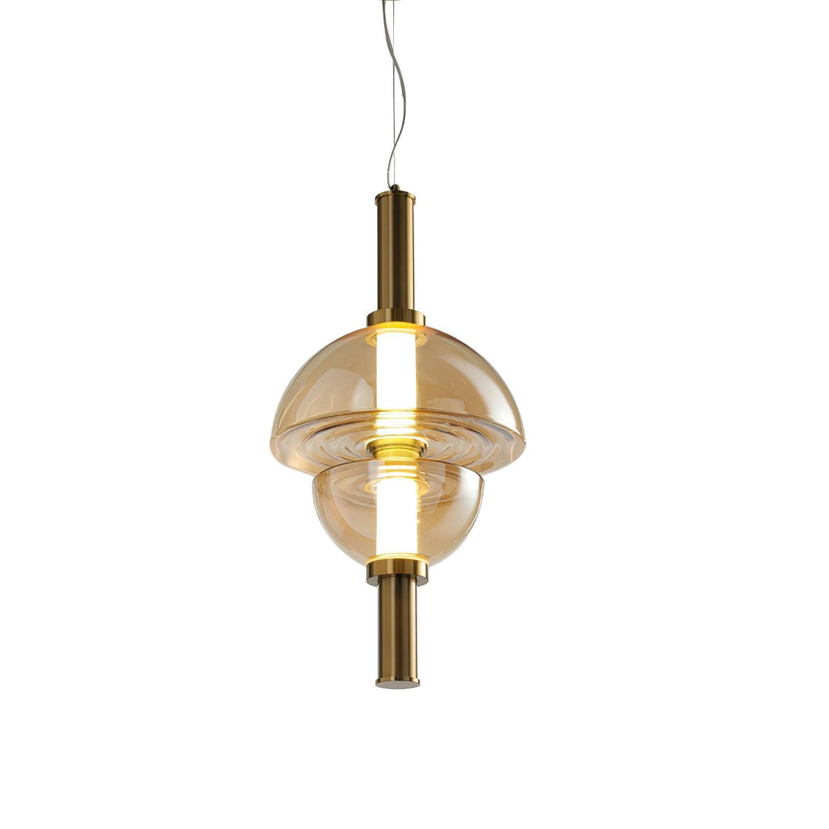 Celand Contemporair glas hanglamp Amber & Goud
