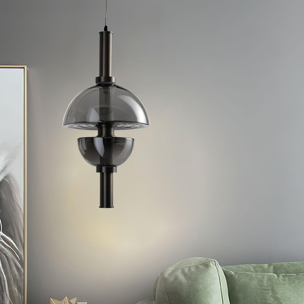 Celand Contemporair glas hanglamp Amber & Goud