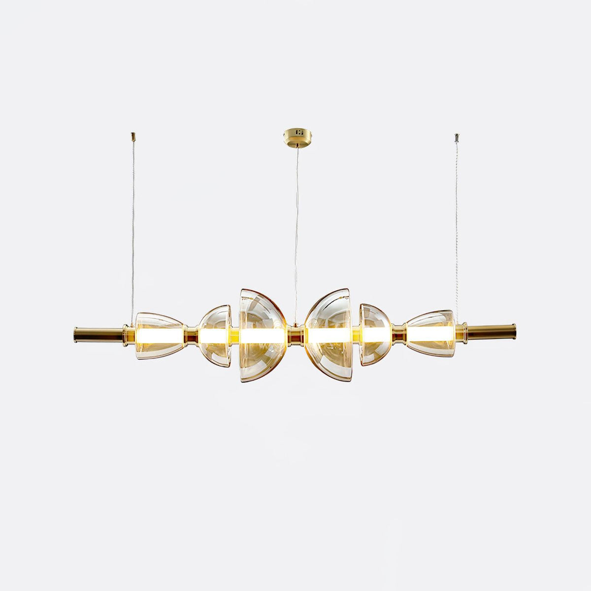 Celand Contemporair glas hanglamp Amber & Goud