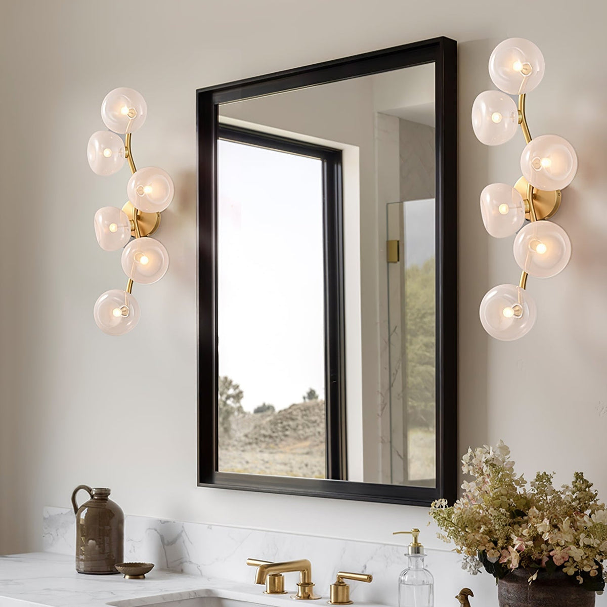 Velarina wandlamp Vine Noordse Kunst glas Metaal