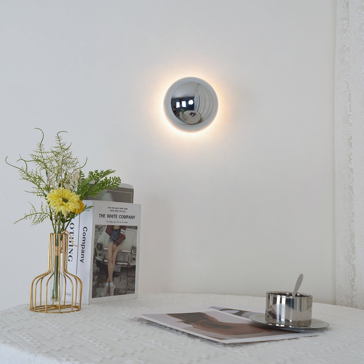 Virixy Moderne minimalistische wandlamp met bolvormige kap