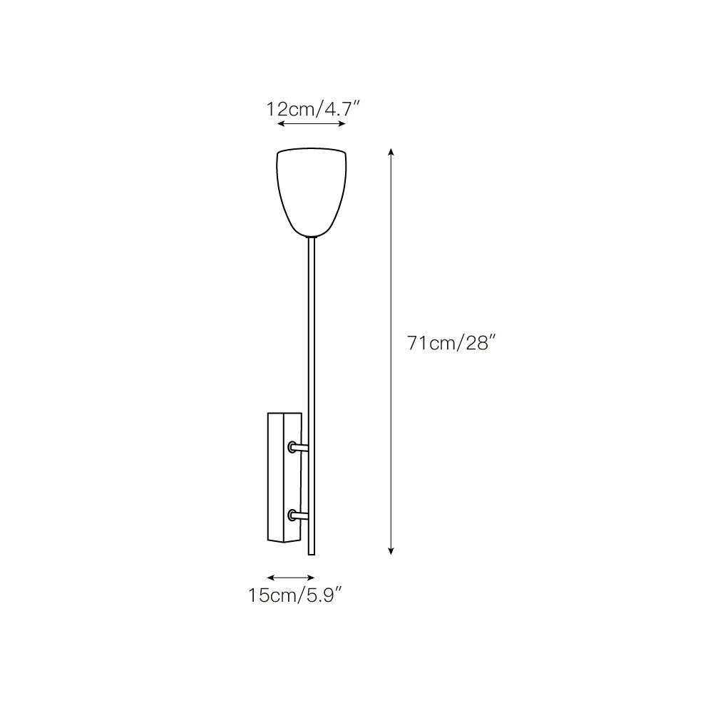 Kvennuvyo moderne minimalistische wandlamp van walnoot
