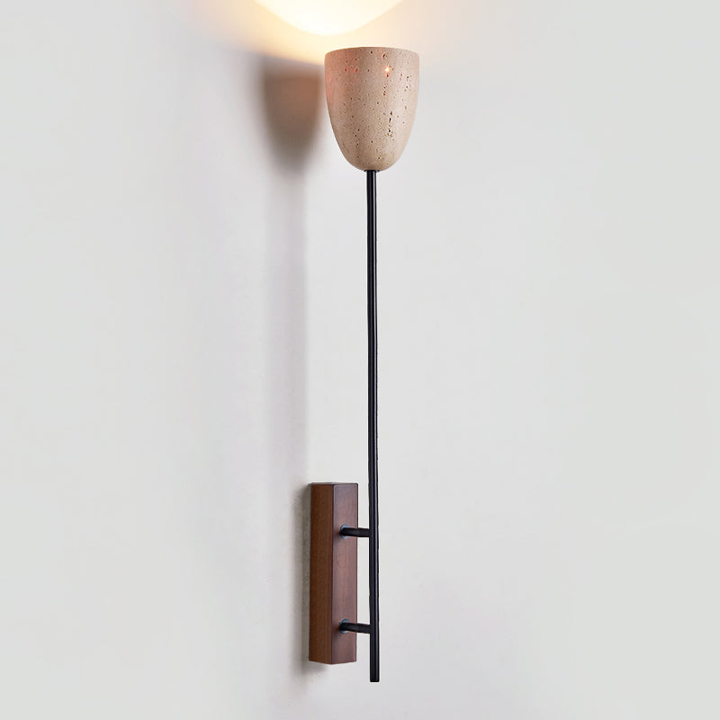 Kvennuvyo moderne minimalistische wandlamp van walnoot