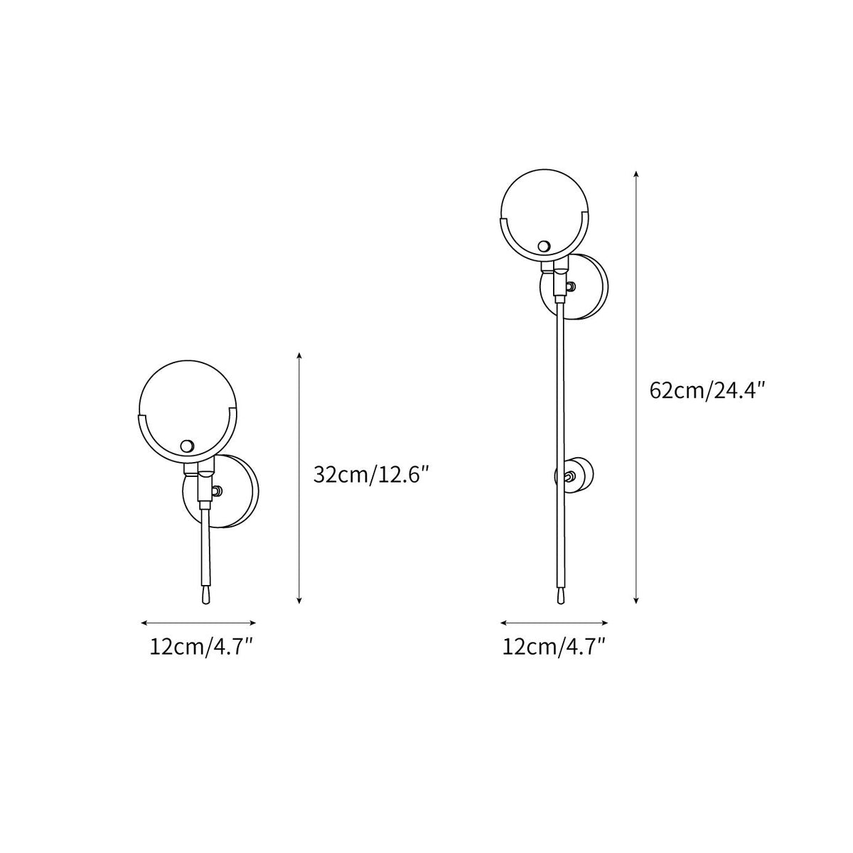 Ljomuvyo Moderne minimalistische wandlamp van messing met albasten kap