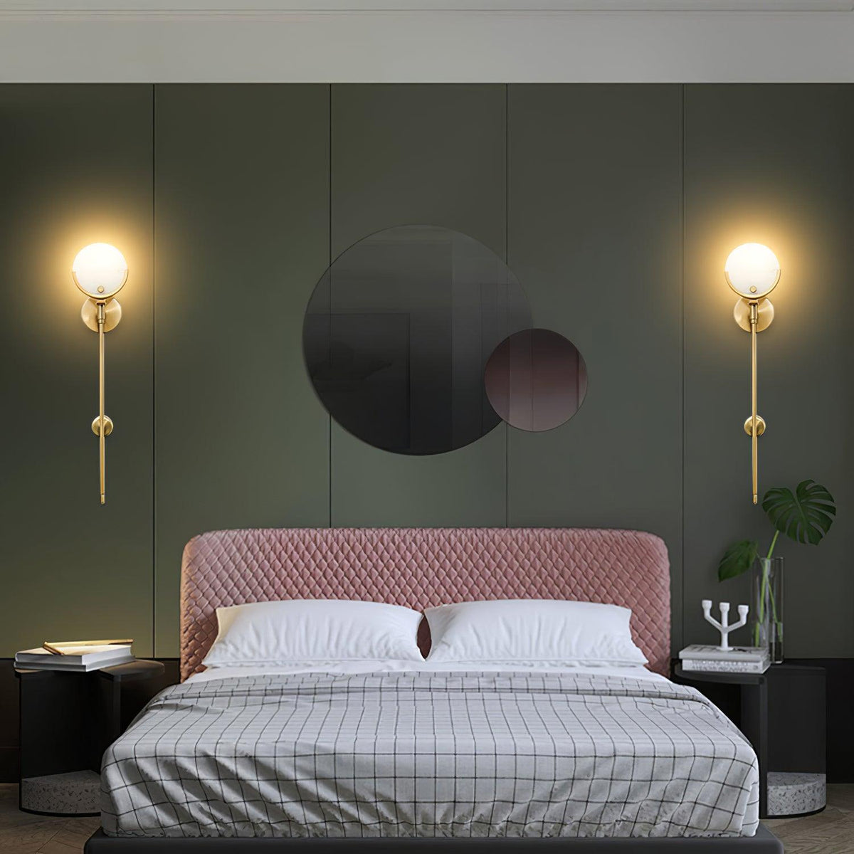 Aminex Sphere albasten wandlamp