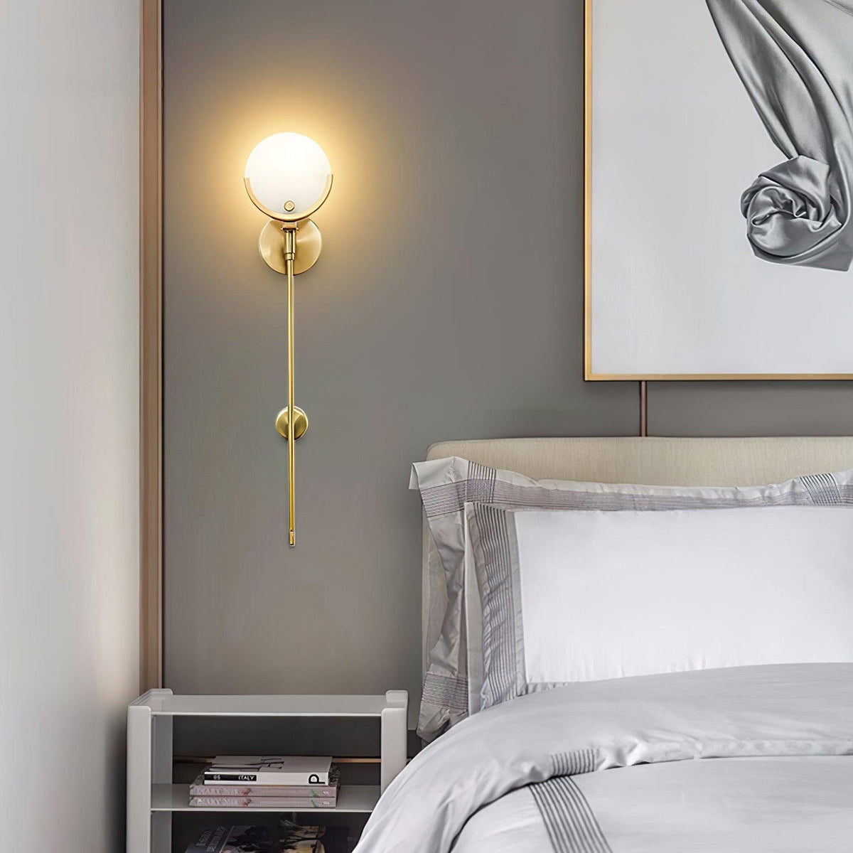 Aminex Sphere albasten wandlamp