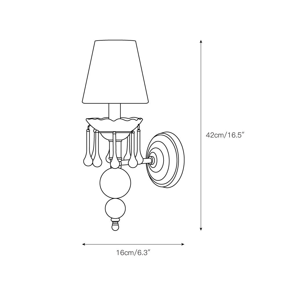 Qvistuvyh Postmodern luxe Stoffen Kristallen wandlamp