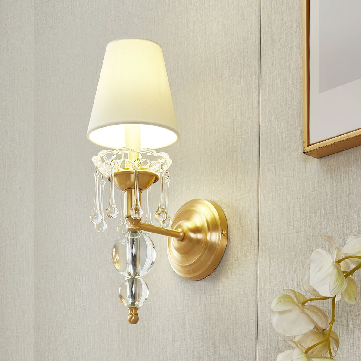Qvistuvyh Postmodern luxe Stoffen Kristallen wandlamp