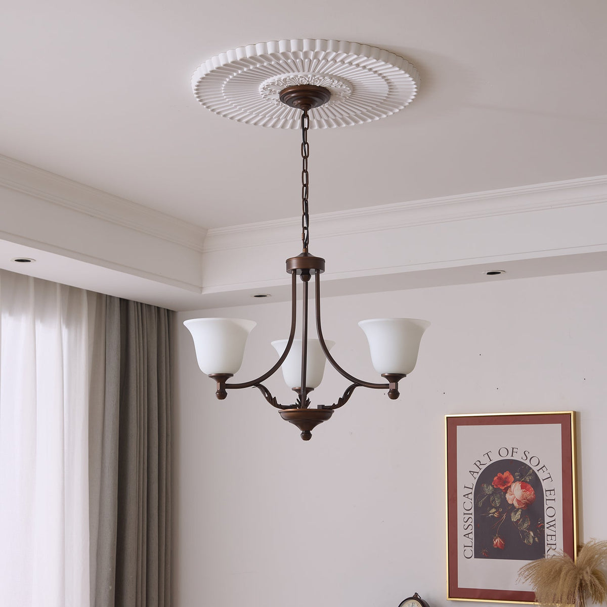 Elorira Traditionele Elegantie Bloemglas Kroonluchter van glas