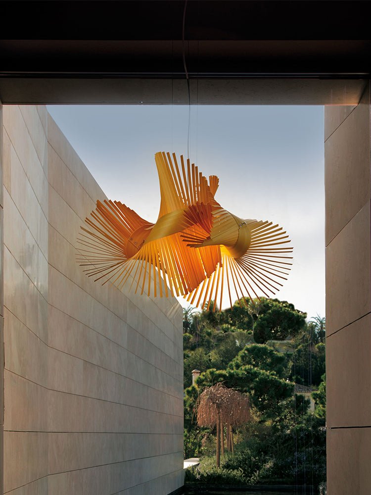 Avian Flair hanglamp van natuurlijk hout