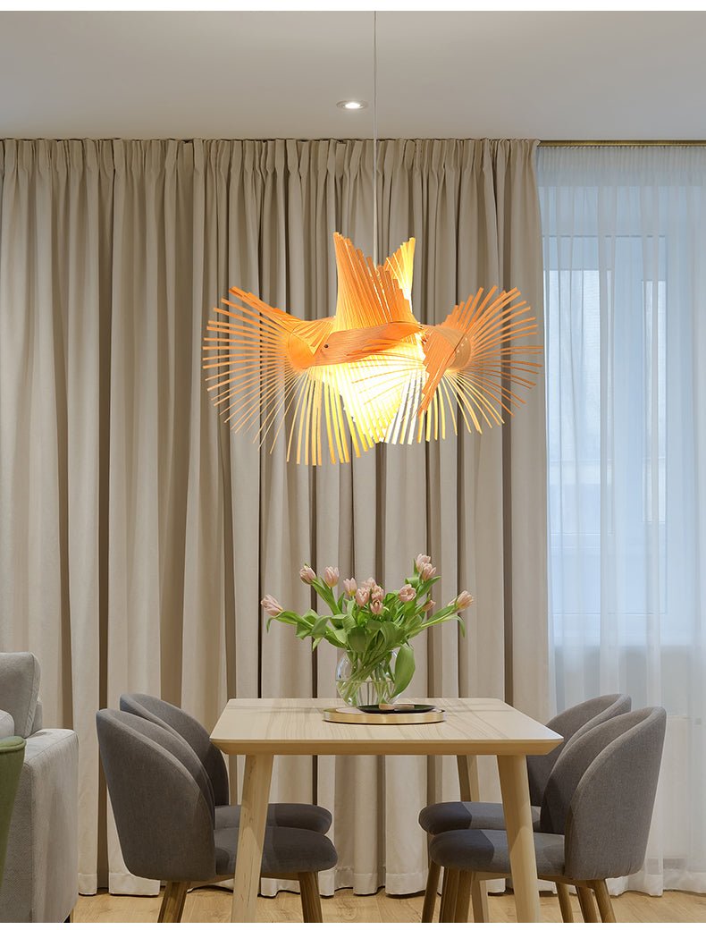 Avian Flair hanglamp van natuurlijk hout