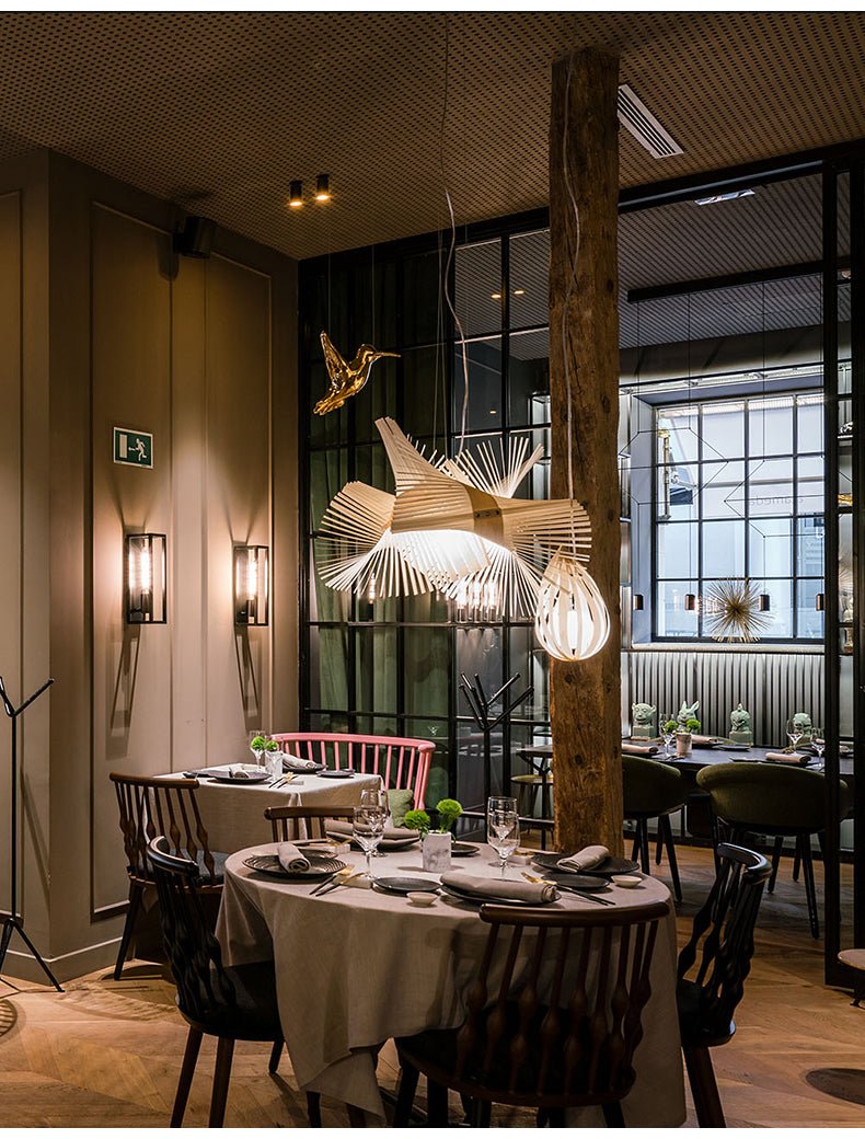 Avian Flair hanglamp van natuurlijk hout