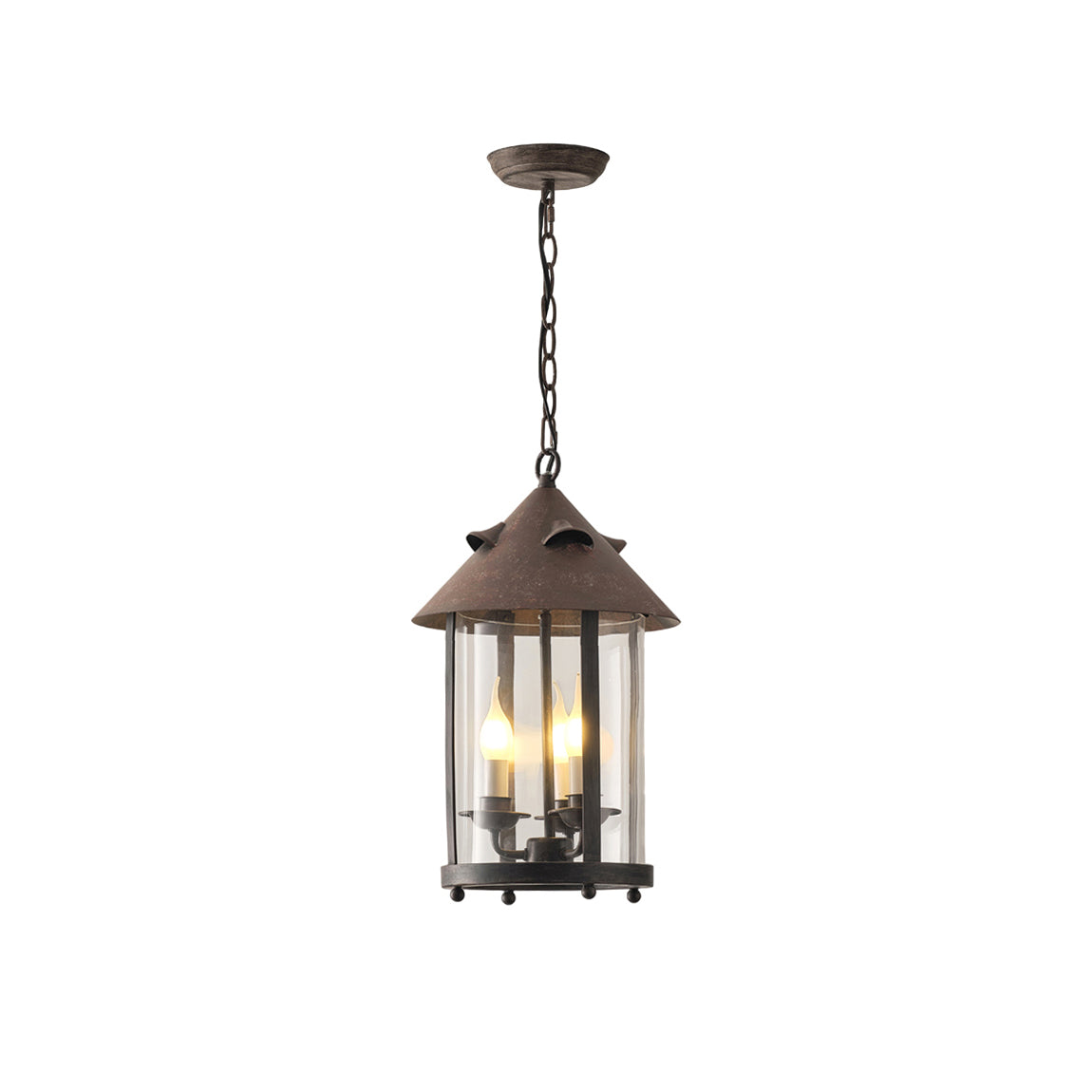 Tinduvyh Vintage Industriële hanglamp van Metaal en glas