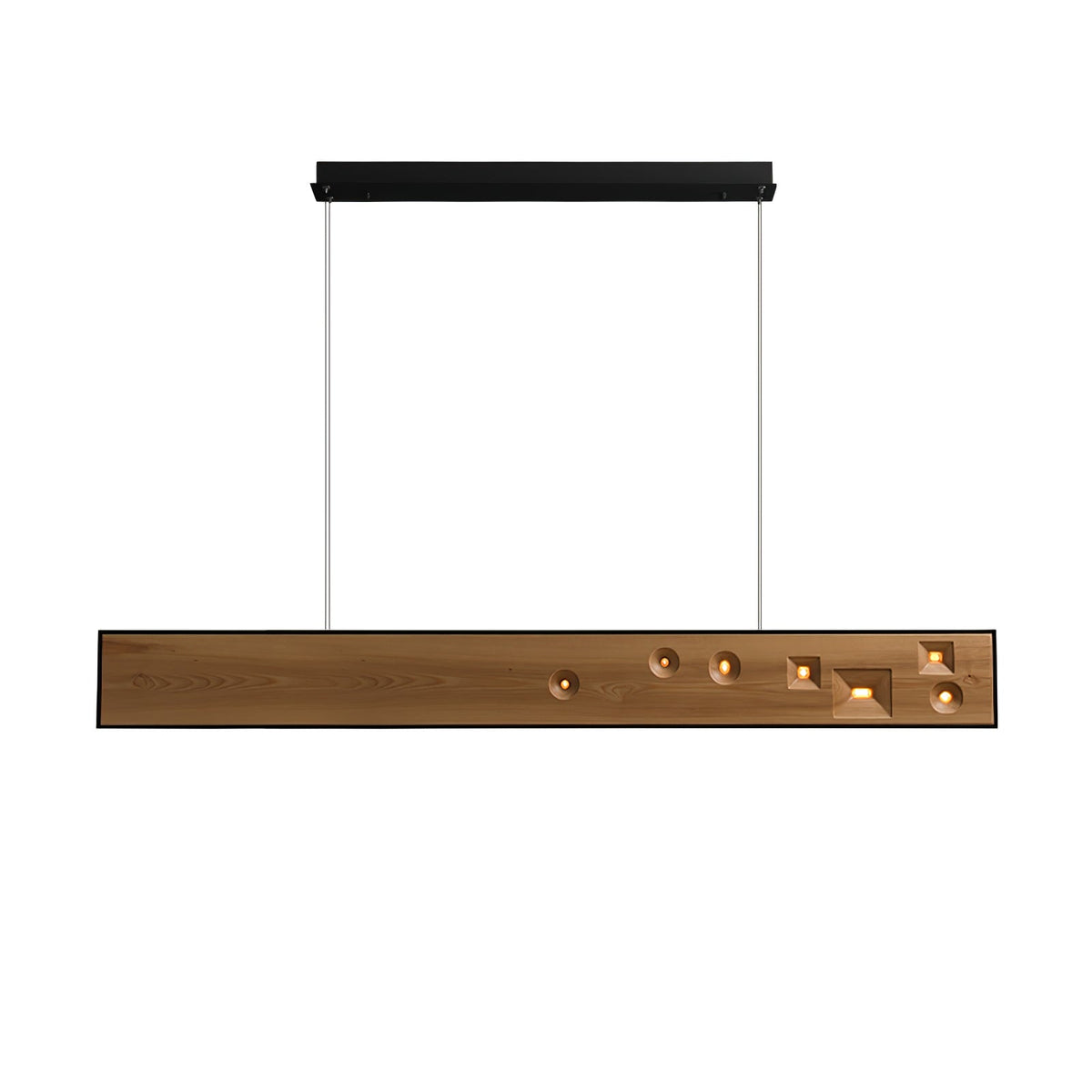 Elvorora hanglamp hout edelsteen lineaire LED