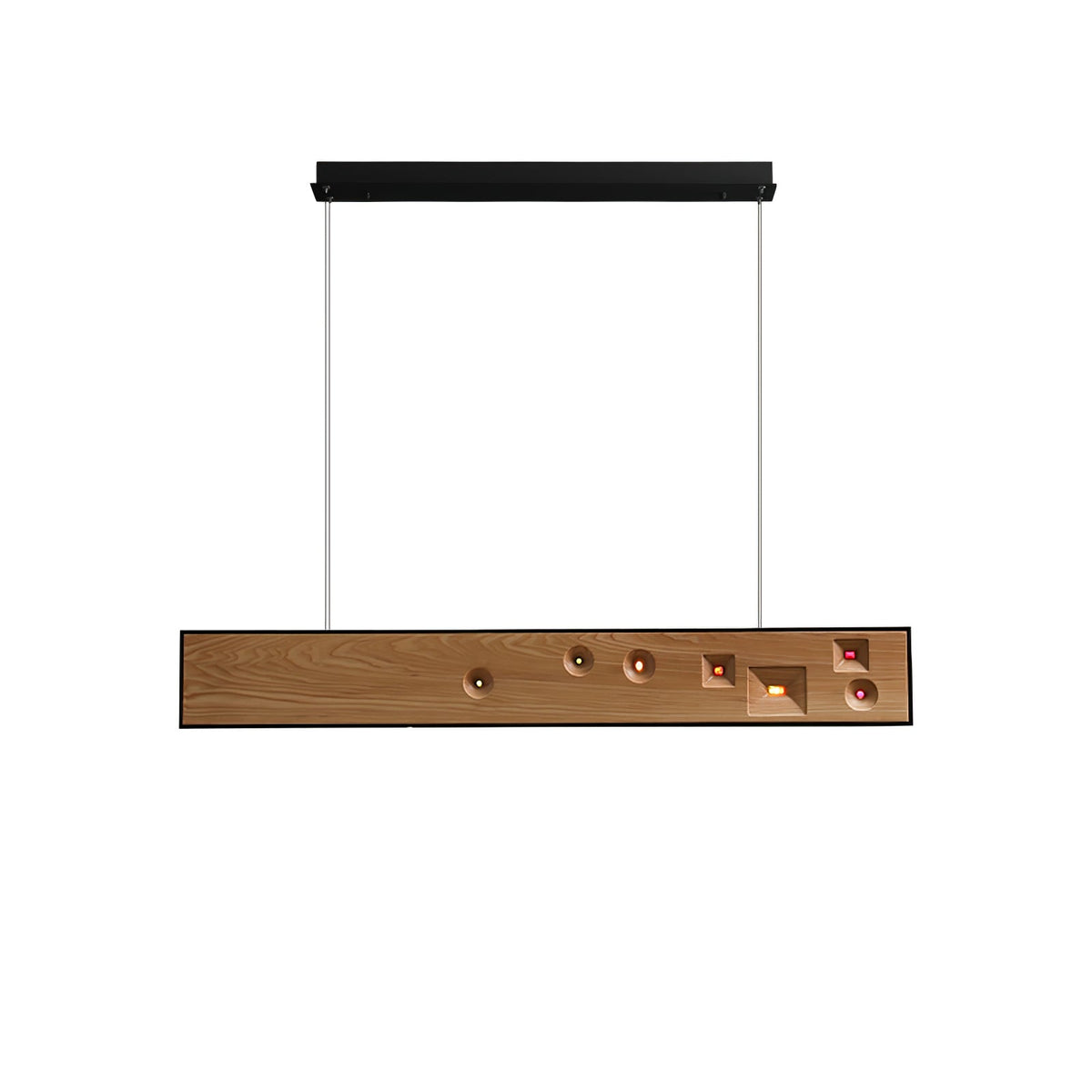Elvorora hanglamp hout edelsteen lineaire LED