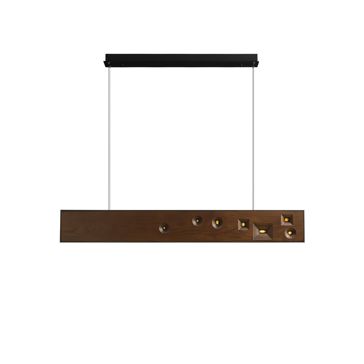 Elvorora hanglamp hout edelsteen lineaire LED