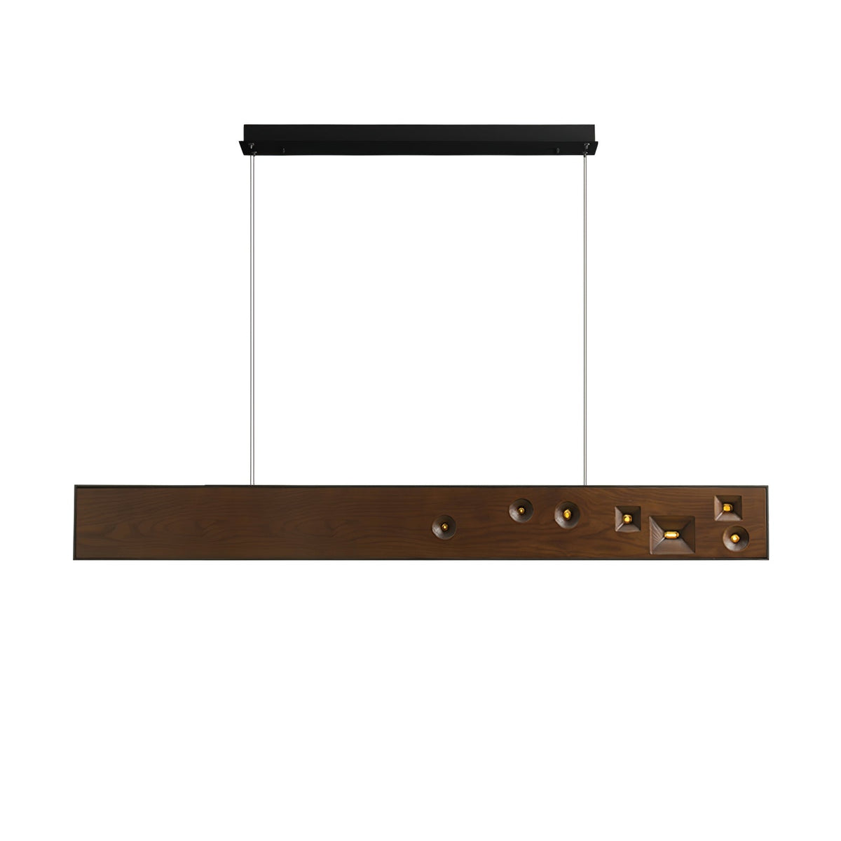 Elvorora hanglamp hout edelsteen lineaire LED