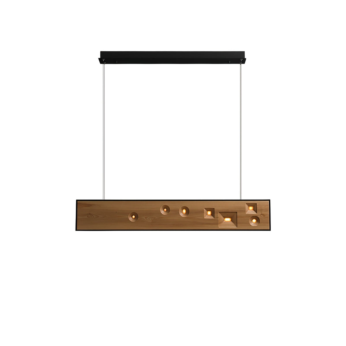 Elvorora hanglamp hout edelsteen lineaire LED