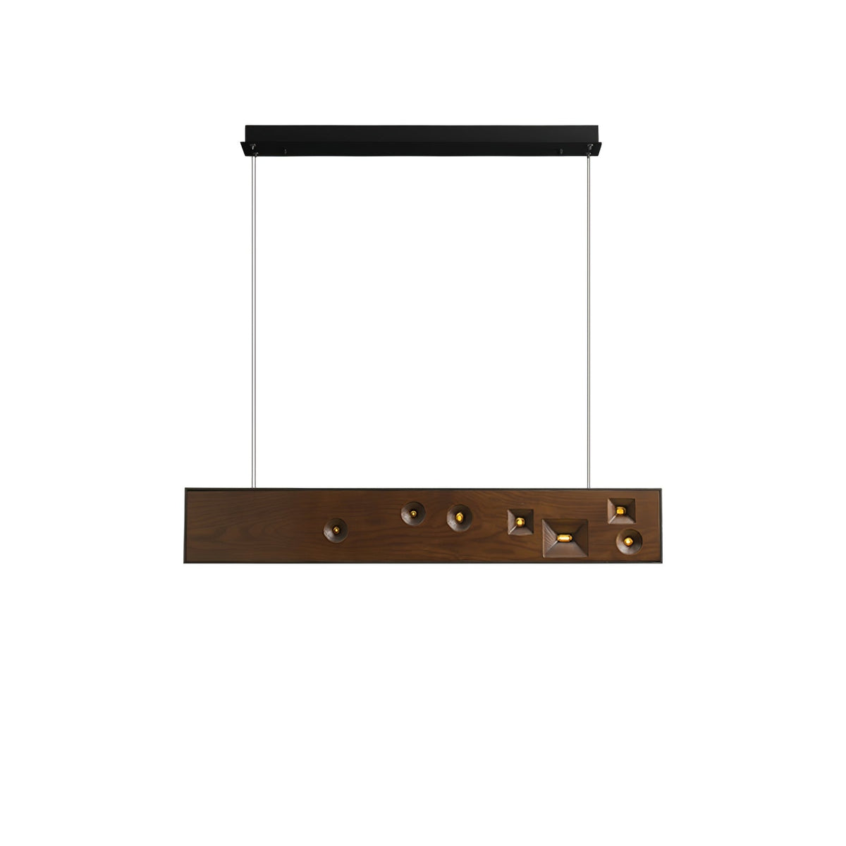 Elvorora hanglamp hout edelsteen lineaire LED