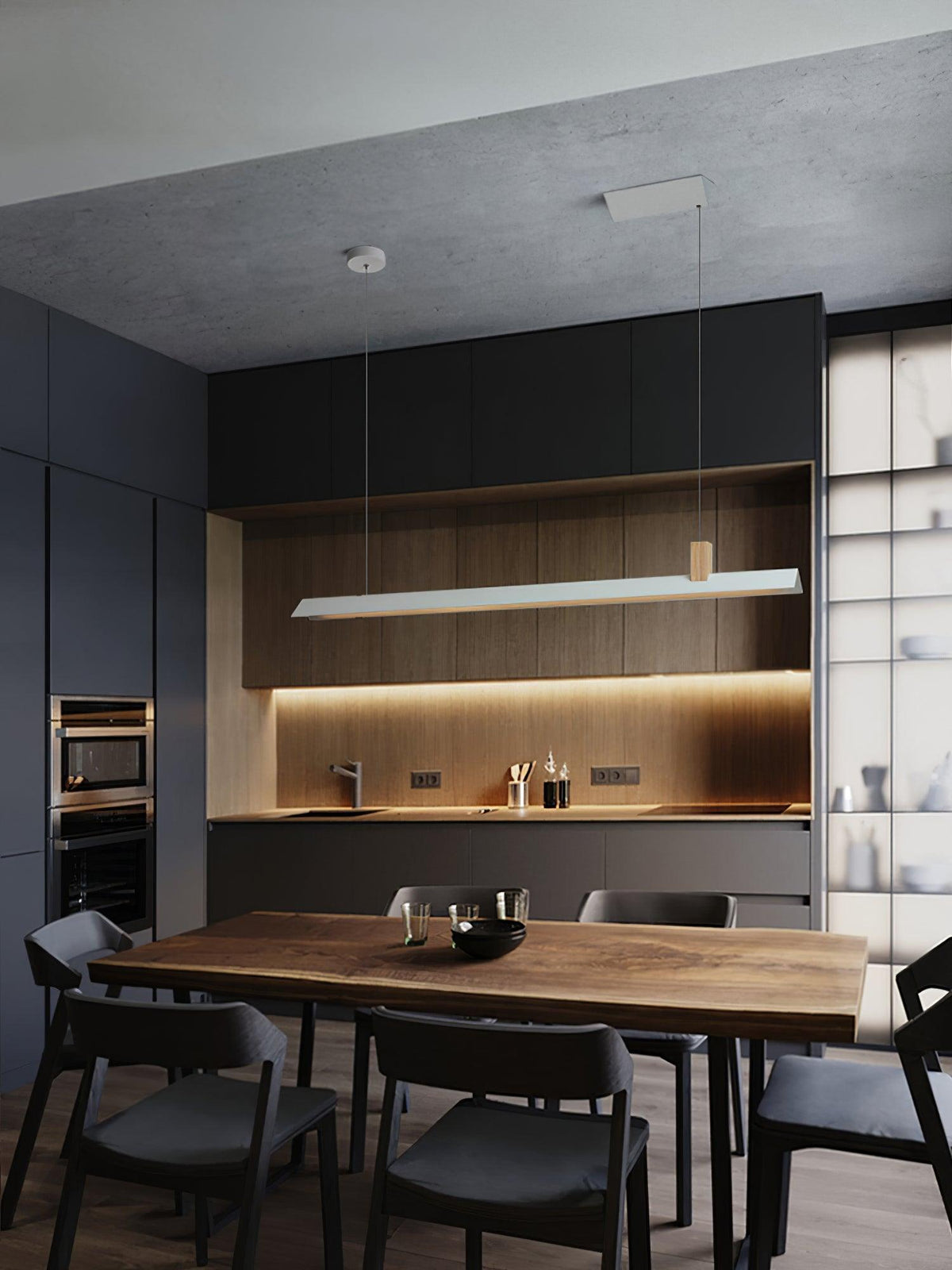 Linea Minimalistische hanglamp van hout