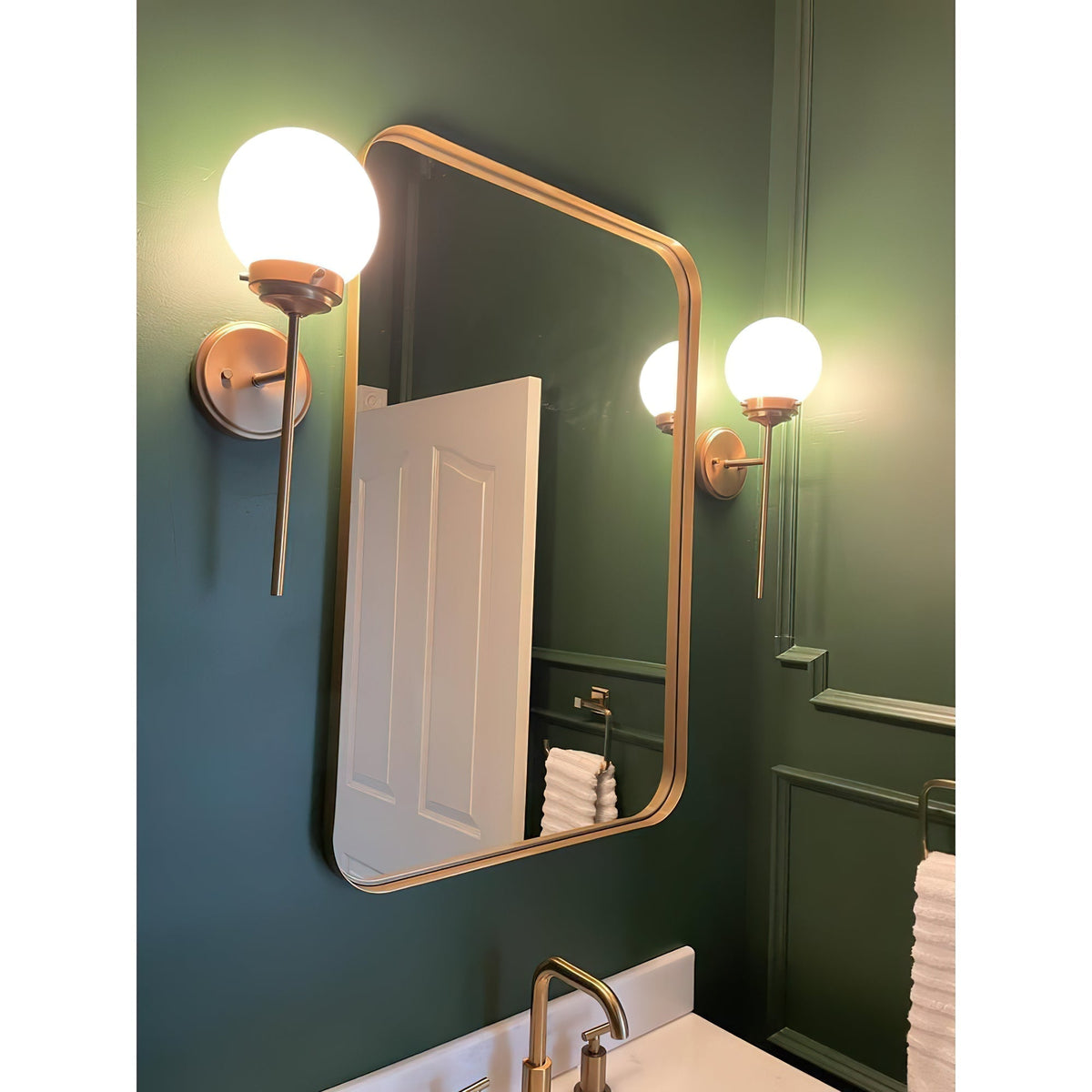 Waegnuvyh moderne minimalistische messing wandlamp van glas