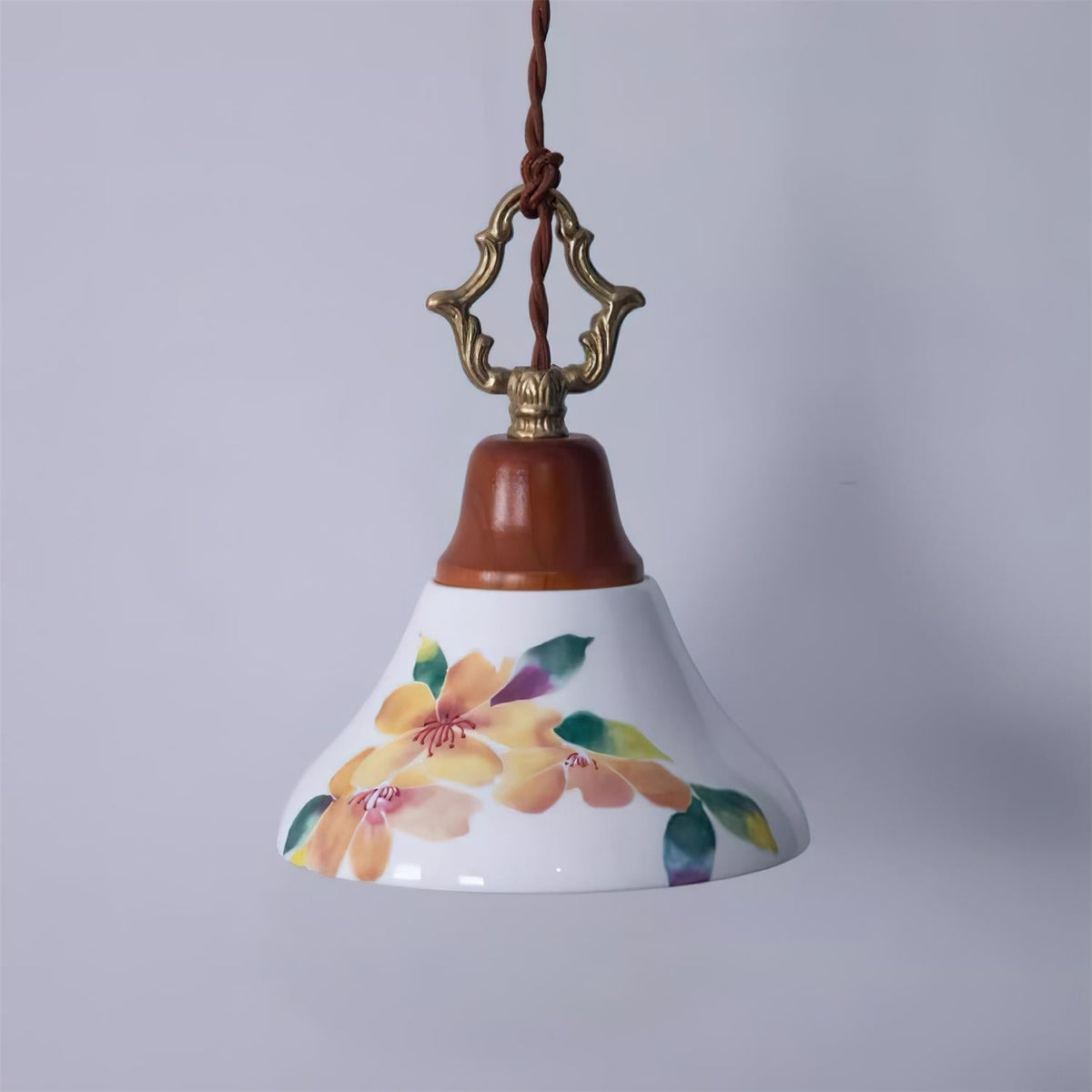 Ciraielle hanglamp roze keramiek bloemen woonkamer