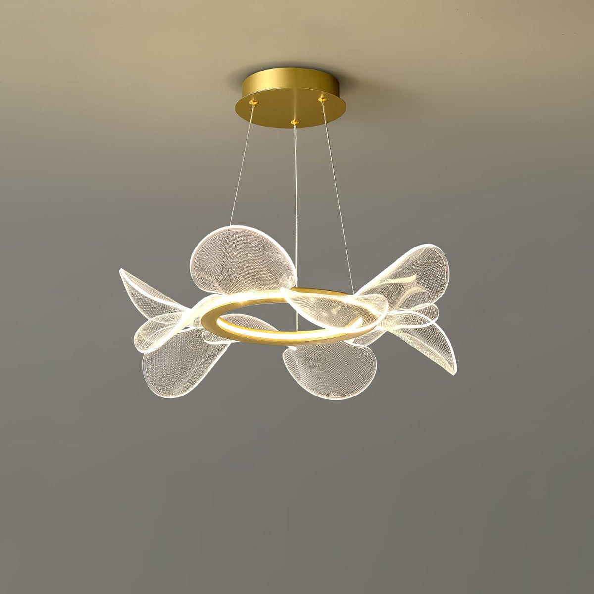 Celalira kroonluchter Flying Flowers acryl