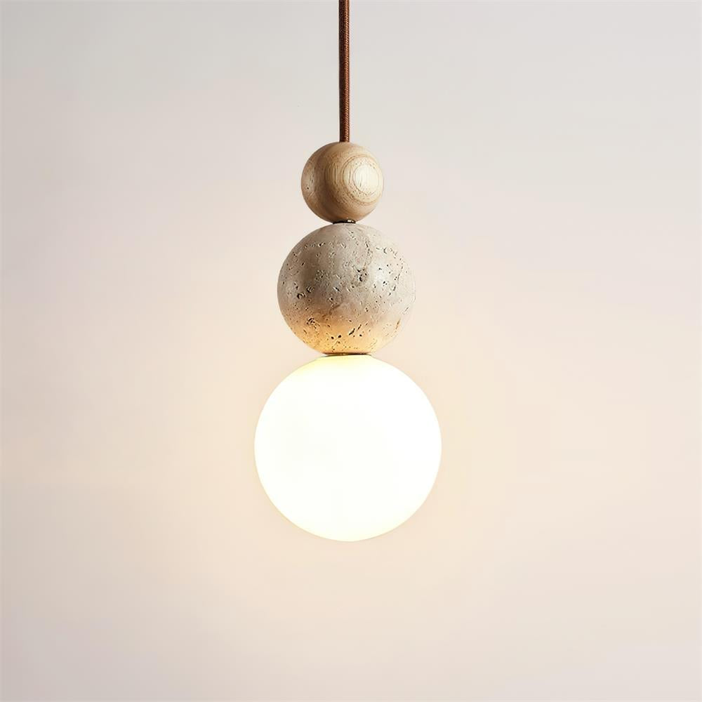 Giona hanglamp bol travertin walnoot
