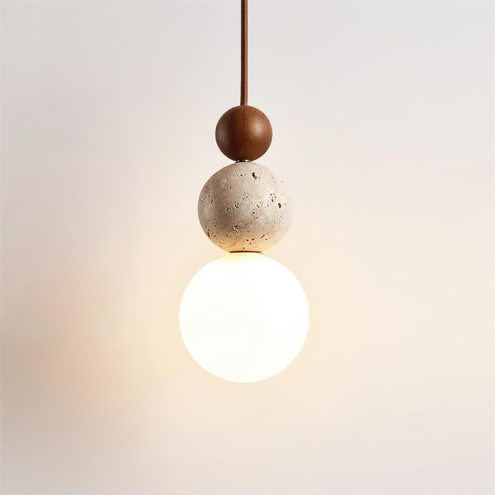 Giona hanglamp bol travertin walnoot