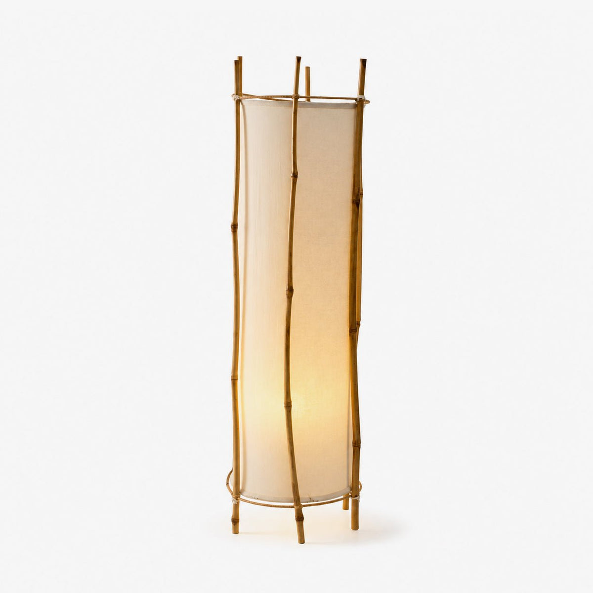 Canuia vloerlamp met bamboe-veil en lampenkap