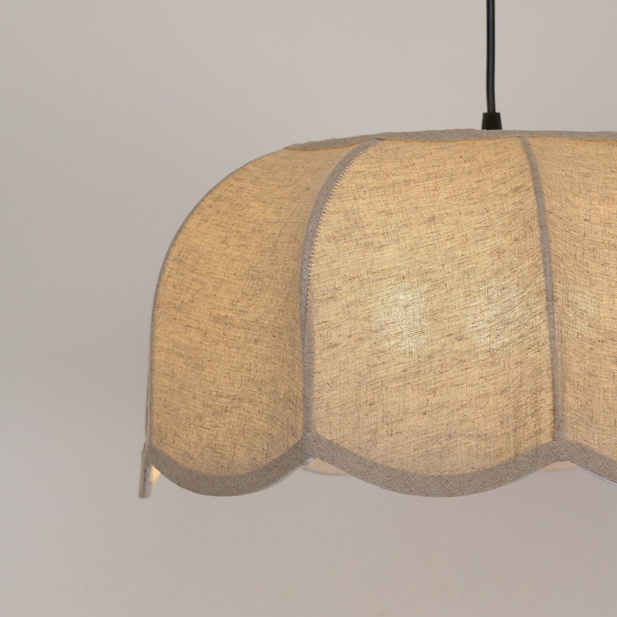 Linoaya hanglamp van Stof met Rustieke Sfeer in Beige