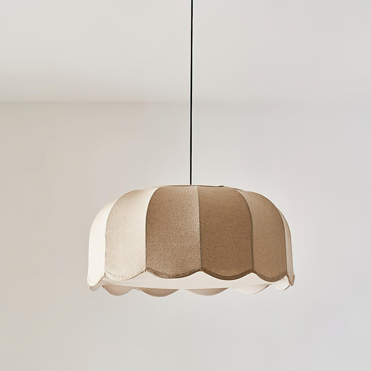 Linoaya hanglamp van Stof met Rustieke Sfeer in Beige