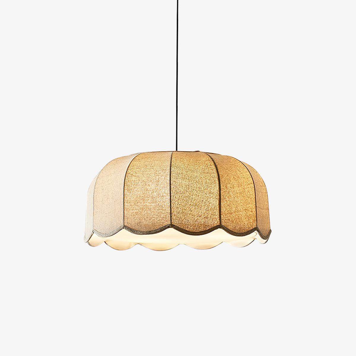 Linoaya hanglamp van Stof met Rustieke Sfeer in Beige