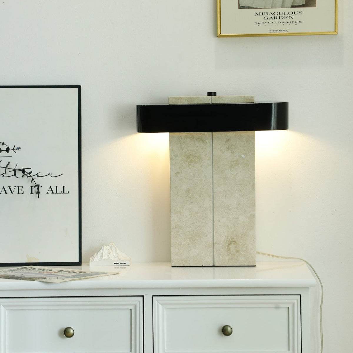 Abram Moderne tafellamp van marmer