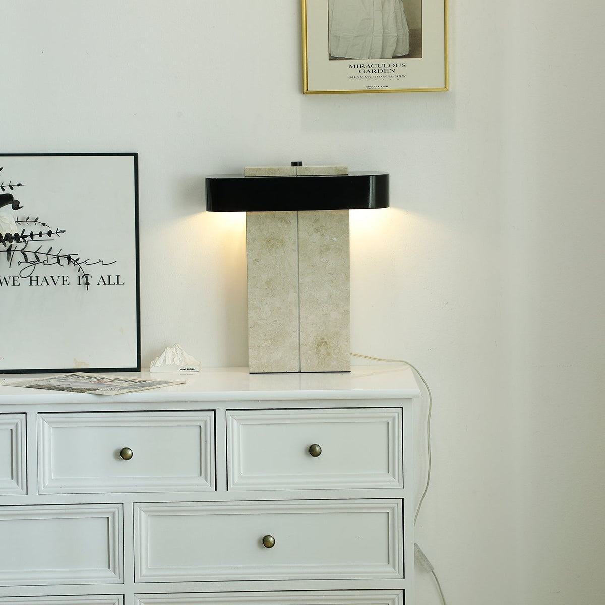 Abram Moderne tafellamp van marmer