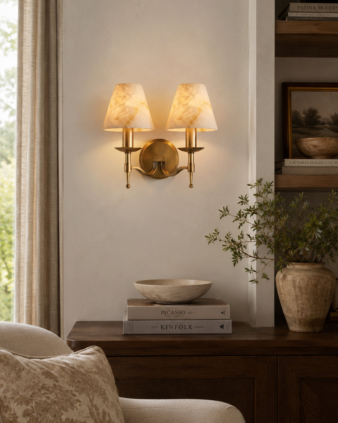 Opal wandlamp