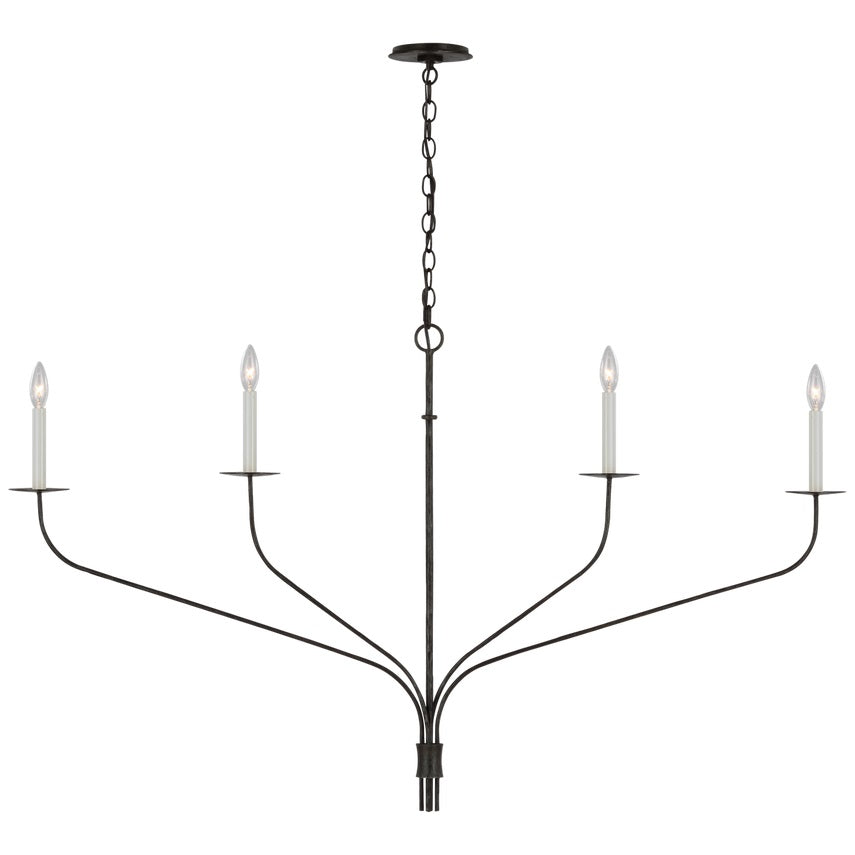 Caeluvyh Vintage Industrial Zwart Metalen Kroonluchter