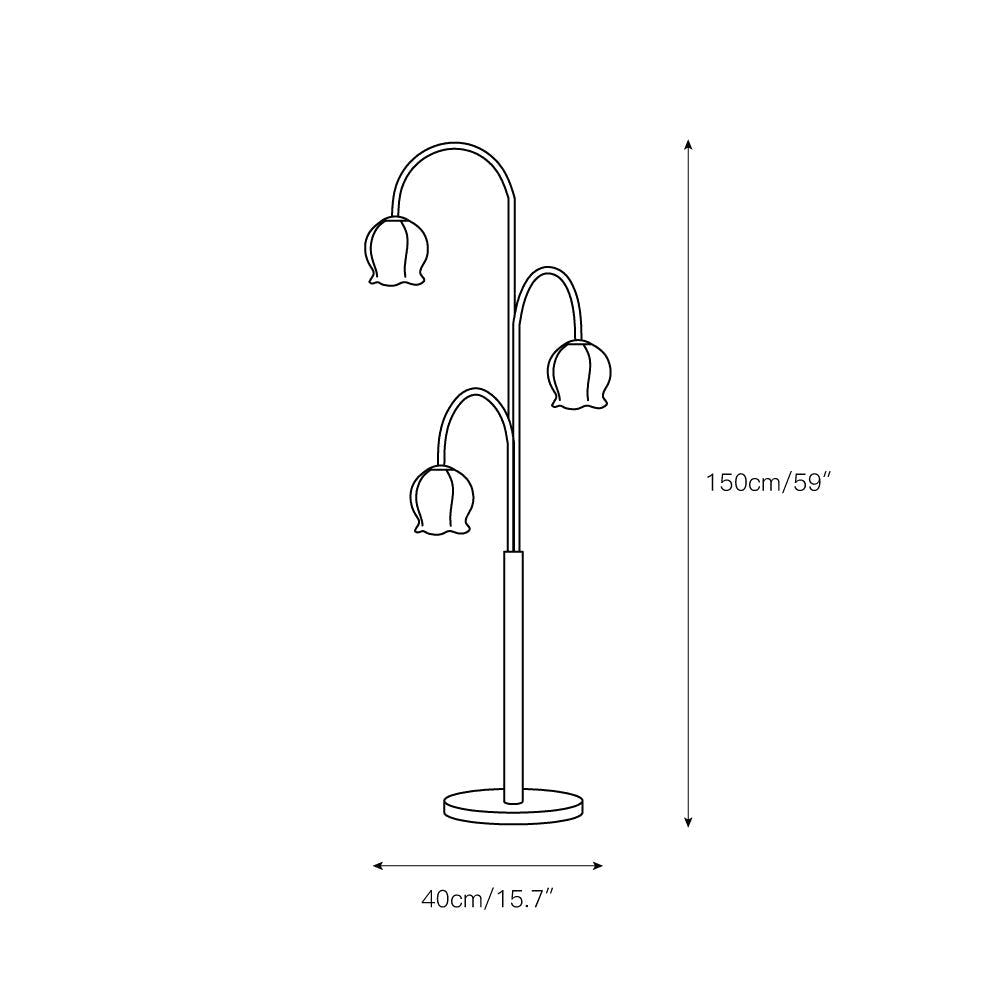 Lilic Orchid vloerlamp