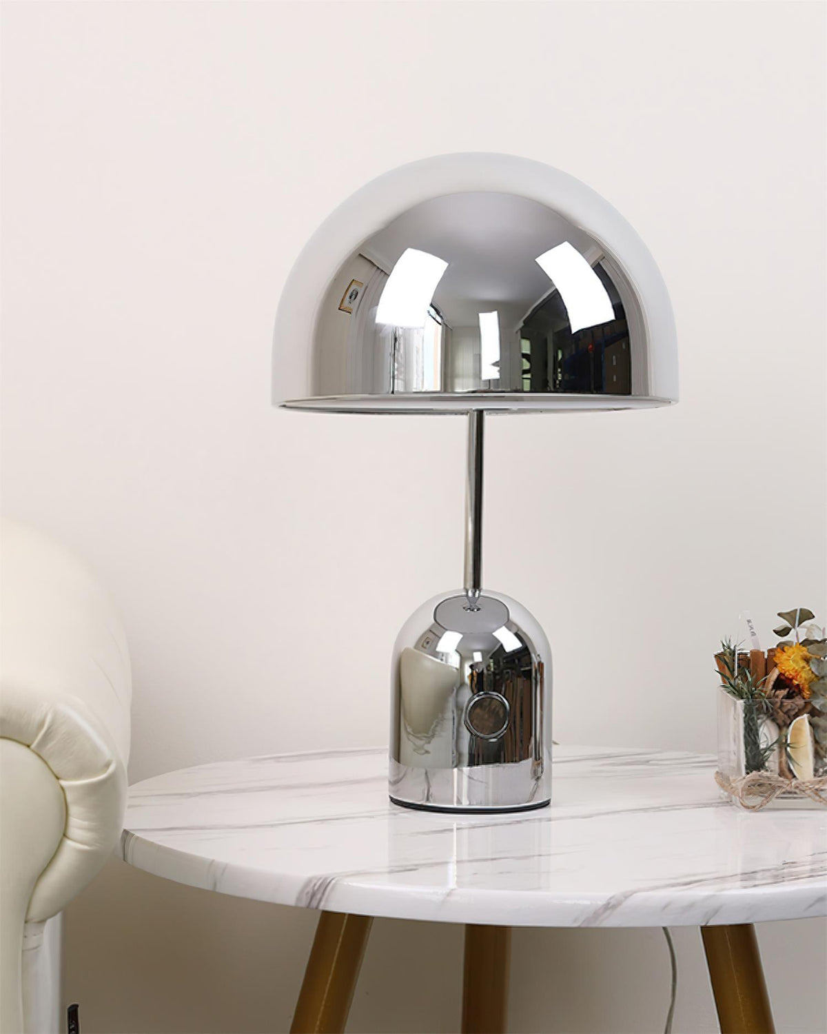 Ames luxe tafellamp in chrome
