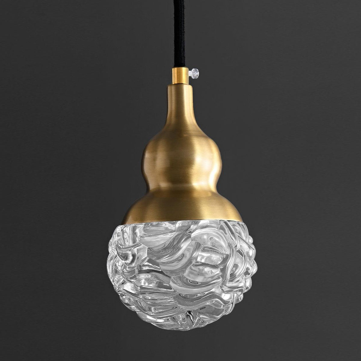 Cove messing & glas glamoureus hanglamp